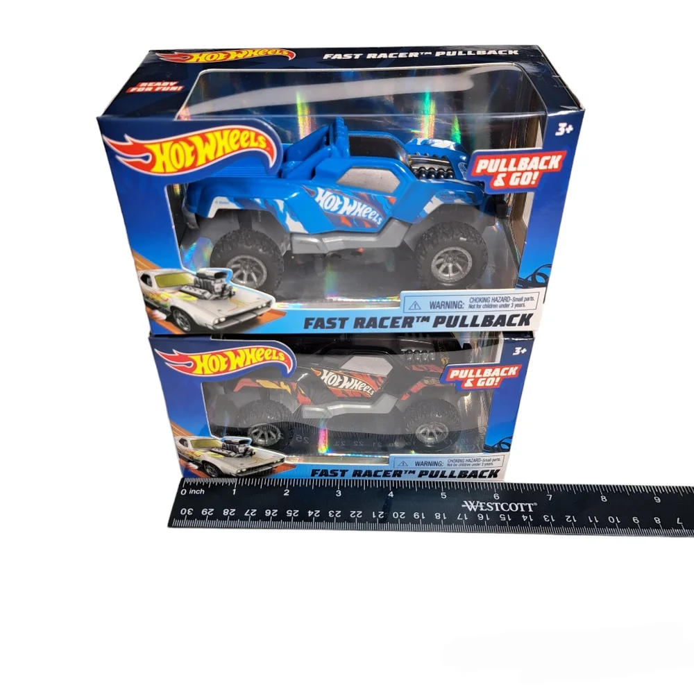 Hot Wheels Lot/2 Boys Pullback Racers Black & Blue‎ Dawgzilla Cars